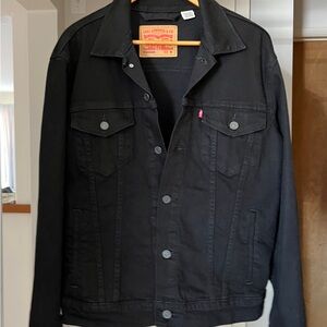 Levi’s Denim Black Trucker Jacket Mens M